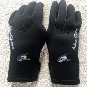 Neosport 5mm Neoprene Scuba Diving Black Gloves - water sport